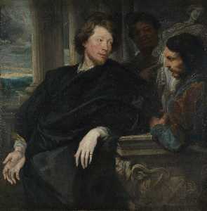 Ritratto di George Calibro  con  due  assistenti