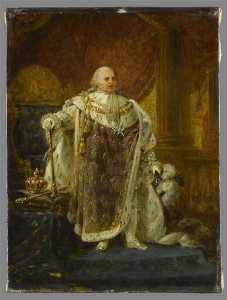 Portrait de Louis XVIII en costume royal