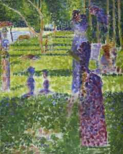 Study for 'A Sunday on the Island of La Grand Jatte' Couple Walking