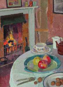 Still Life by the Fire