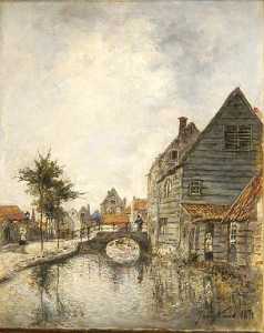 Canal intérieur de la ville de Dordrecht