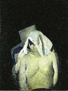 Nude With White Scarf