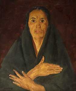 Cuban Woman Seated With Crossed Hands