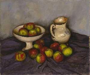 Still Life with Apples and Pitcher