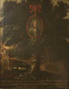 il boscobel Quercia con una Medaglione di william penderel , 1651
