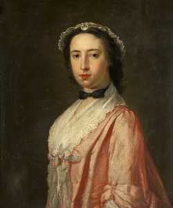 retrato de una dama ( dijo ser Bárbara Haliburton , Esposa de walter scott asícomo Abuela de sir walter scott )