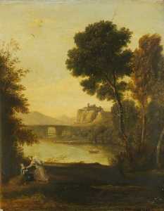 Hagar and the Angel (after Claude Lorrain)