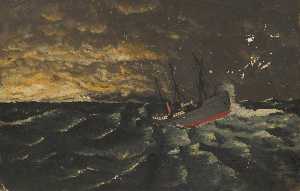 Ship in a Stormy Sea