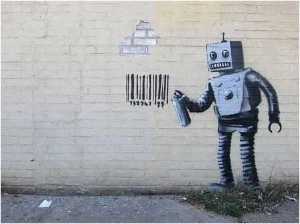 Roboter und barcode