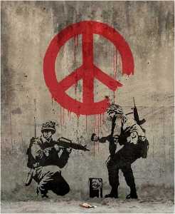 soldados pintura  la paz