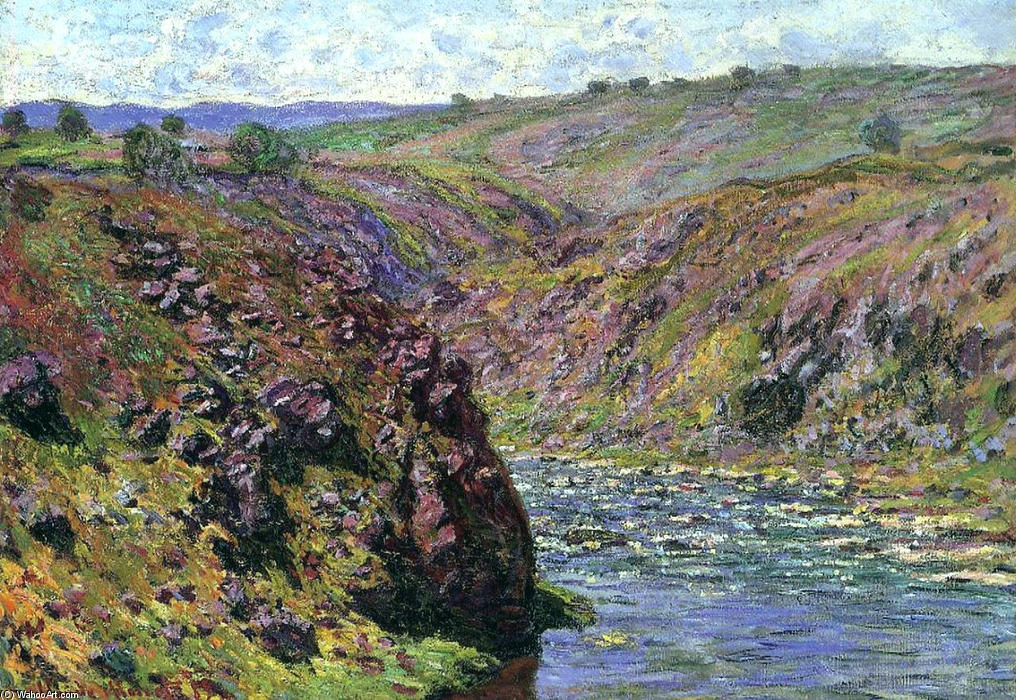 在克勒兹省的山谷,阳光效应 1889 通过 claude monet(1840-1926