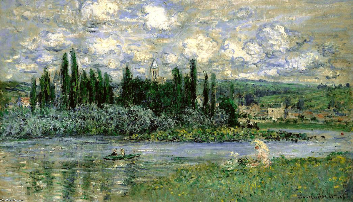 vetheuil, 1880 通过 claude monet (1840-1926, france)